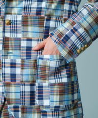 HEARTFOAD マドラスチェックジャケット D/him パッチワークマドラスチェックジャケット(SALE) JACKETS