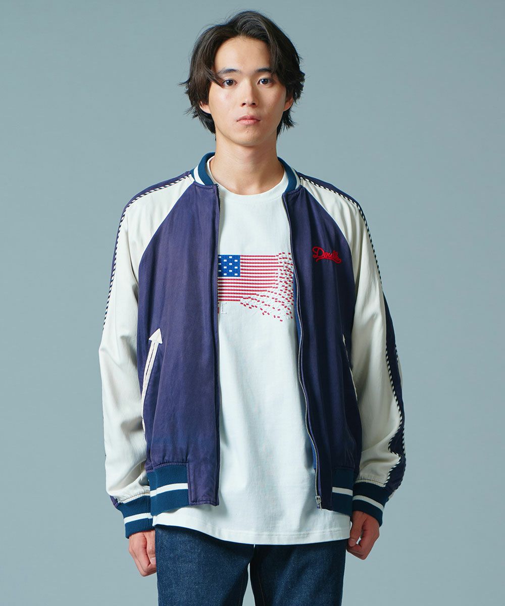 POINT 10%】D/him オリジナル刺繍サテンブルゾン OUTERS Night STORE  