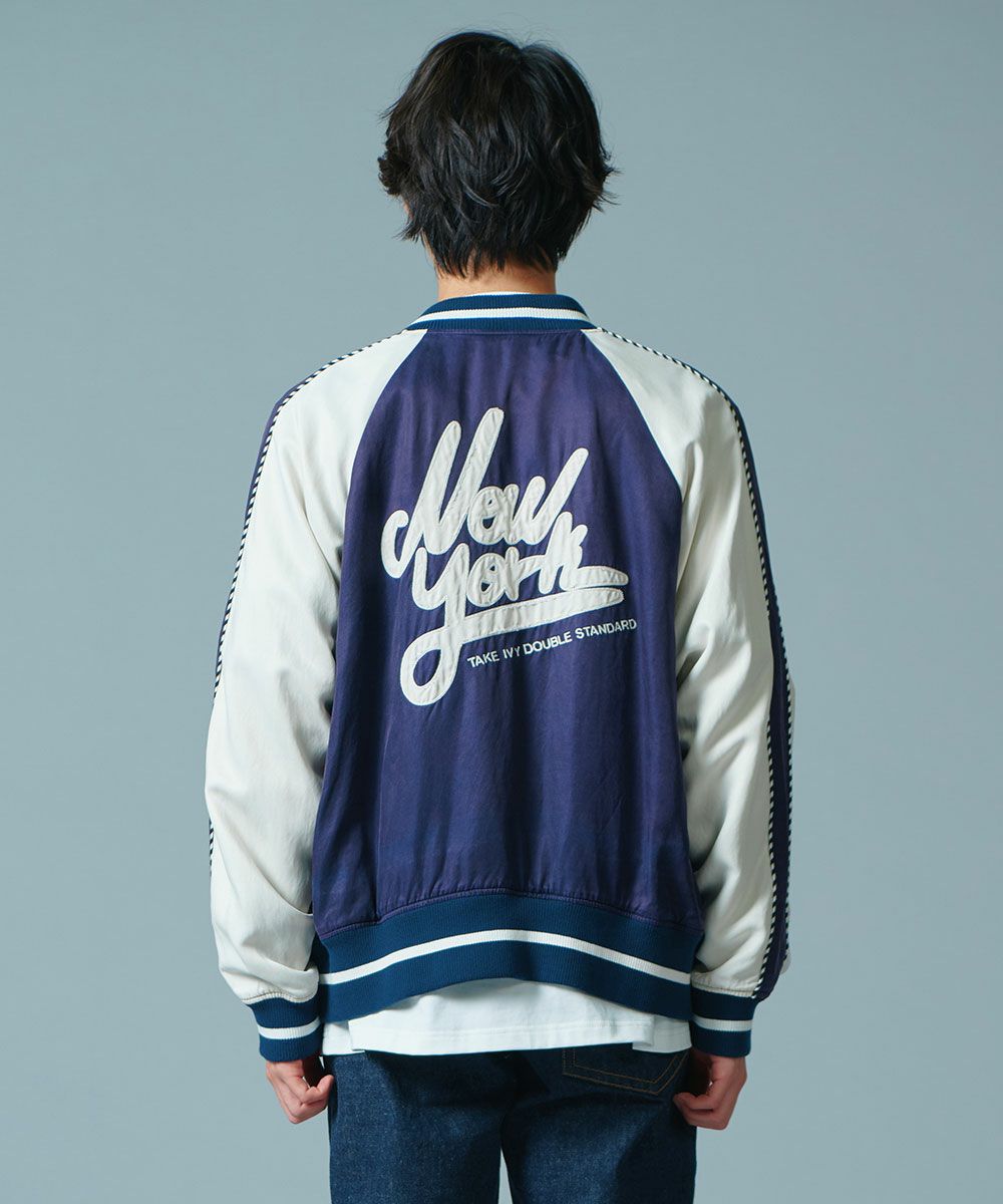 POINT 10%】D/him オリジナル刺繍サテンブルゾン OUTERS Night STORE 