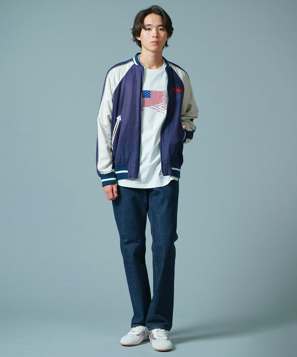 POINT 10%】D/him オリジナル刺繍サテンブルゾン OUTERS Night STORE 