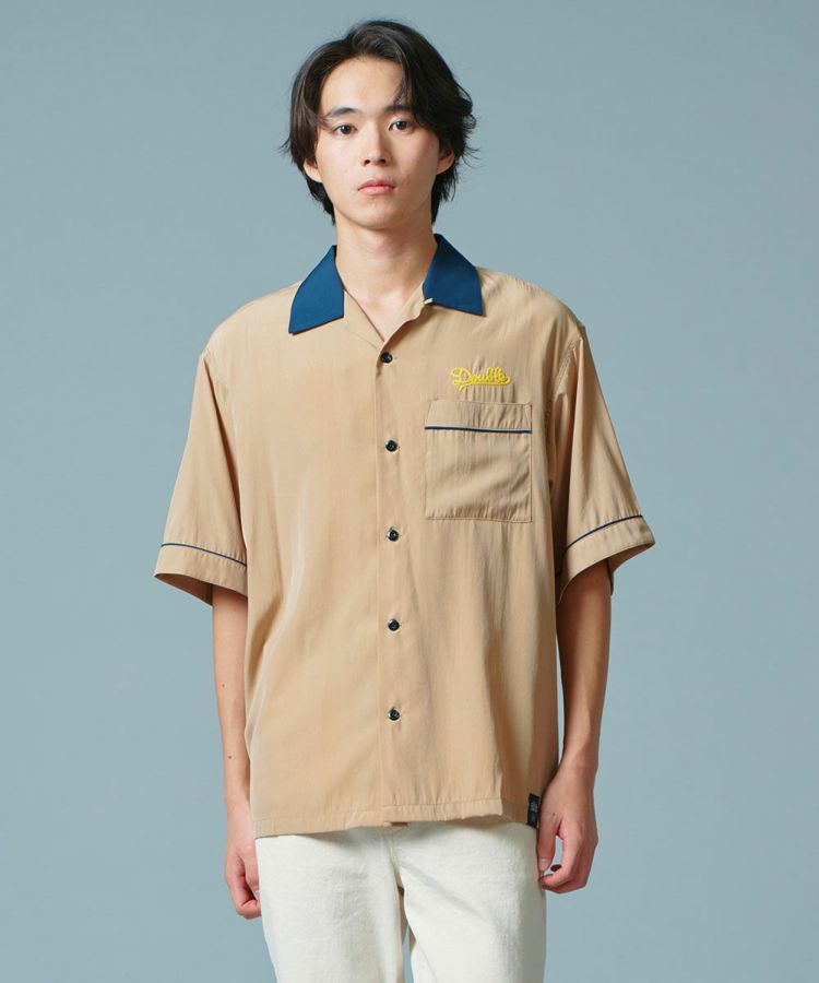 D/him バックロゴボーリングシャツ TOPS Night STORE | ダブル