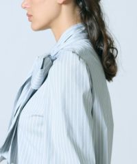 ブラウス シャツ パフスリーブストライプボウタイブラウス レディース Sov. / パフスリーブストライプボウタイブラウス(SALE) TOPS