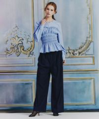 【PRADA】サイドボタン付き ワイドレッグチノパンツ Sov. / タックワイドチノパンツ(SALE) BOTTOMS Night STORE