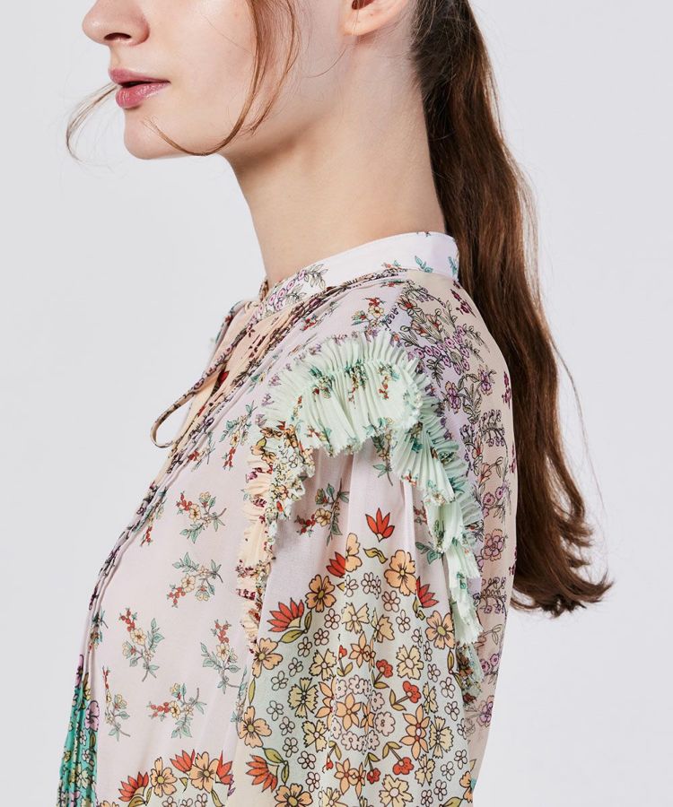 Sov. / フラワーシフォンロングワンピース DRESS Night STORE