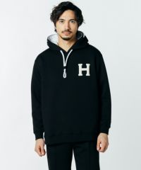 D/him H刺繍ダンボールニットパーカー TOPS Night STORE
