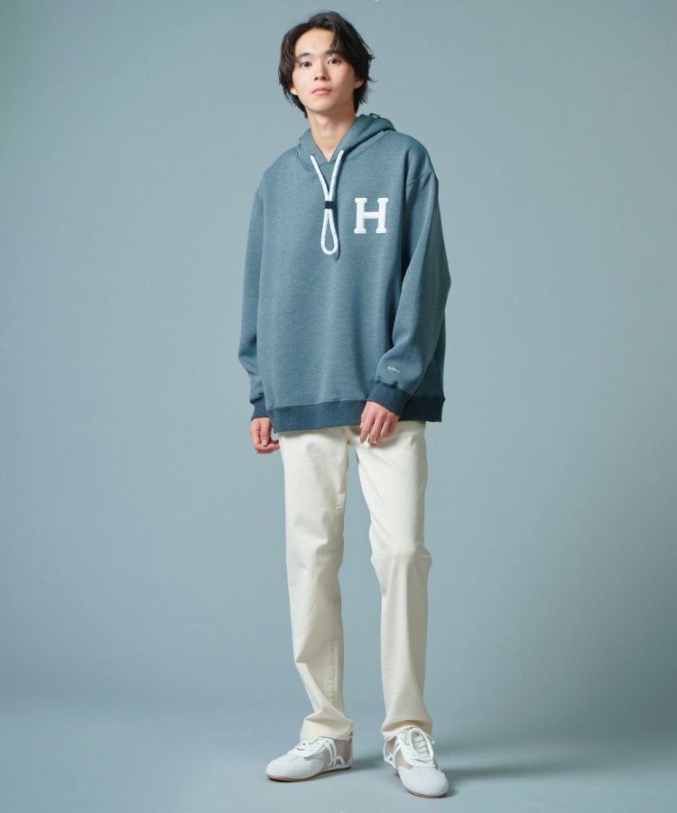 D/him H刺繍ダンボールニットパーカー TOPS Night STORE