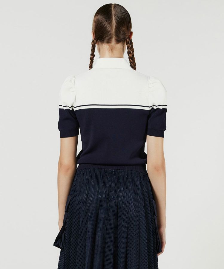 ESSENTIAL / パフスリーブニットポロ TOPS Night STORE | ダブル
