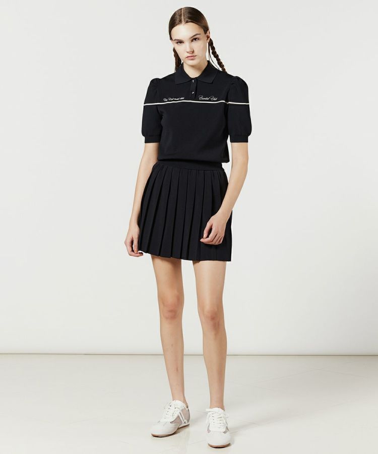 ESSENTIAL ダブルスタンダードクロージング パフスリーブニットポロ 36 ESSENTIAL / パフスリーブニットポロ TOPS Night STORE | ダブル