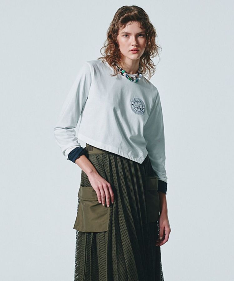 ESSENTIAL / 天竺アシンメトリーロングスリーブTシャツ TOPS Night