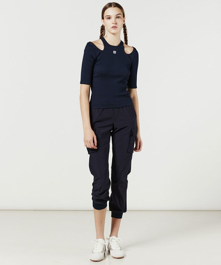 新品未使用　ESSENTIAL / レンシルテレコカットアウトTシャツ ESSENTIAL / レンシルテレコカットアウトTシャツ TOPS Night