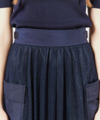 ESSENTIAL / メッシュレースプリーツスカート BOTTOMS Night STORE