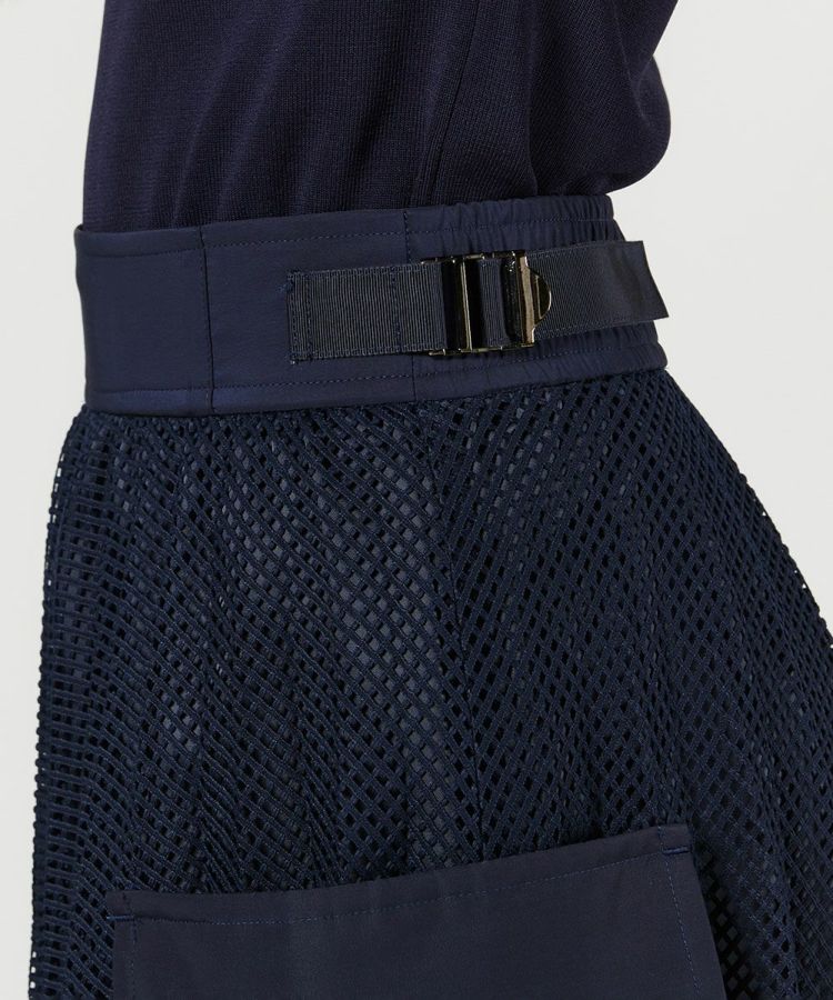 ESSENTIAL / メッシュレースプリーツスカート BOTTOMS Night STORE