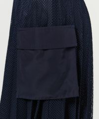 ESSENTIAL / メッシュレースプリーツスカート BOTTOMS Night STORE