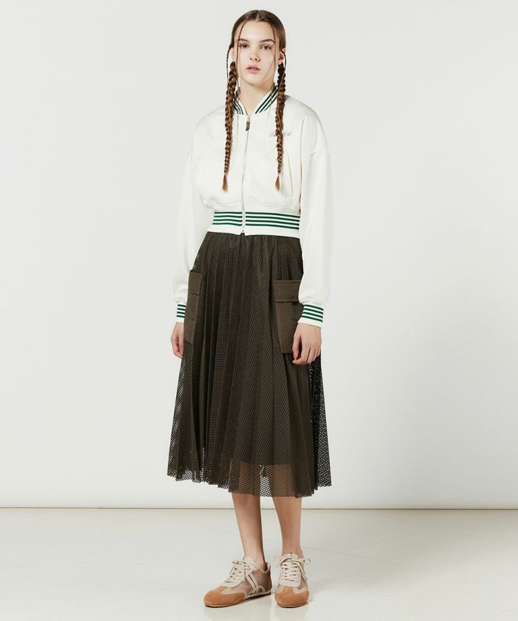 ESSENTIAL / メッシュレースプリーツスカート BOTTOMS Night STORE