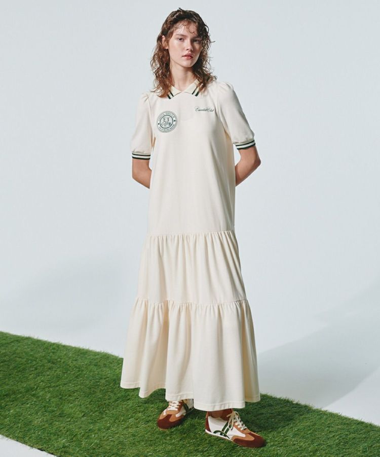 CPG 黒 ポロワンピース ESSENTIAL / カノコジャージティアードポロワンピース DRESS