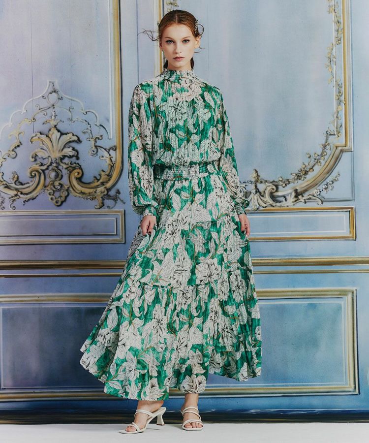 花柄シフォンスカート - ファッションリゾート倶楽部 みなとみらい