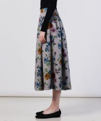 Sov. / フラワープリントボリュームギャザースカート(SALE