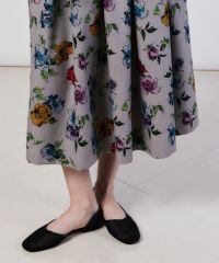 Sov. ソブ　ジャガードフリンジボリュームスカート　新品サイズ38 山下美月 WEB限定00サイズ】ボリュームギャザーマキシスカート(ロング