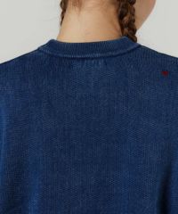 DSC / インディゴジャガードクロップドニット(SALE) TOPS Night