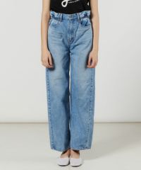 DSC / ウエストフリルワイドデニムパンツ BOTTOMS Night STORE