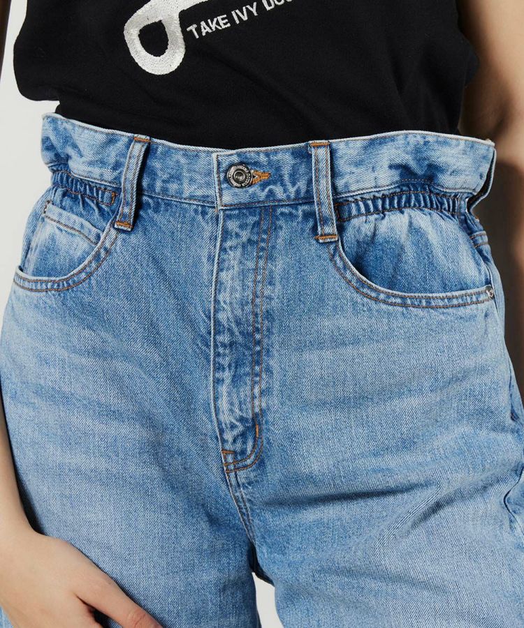 DSC / ウエストフリルワイドデニムパンツ BOTTOMS Night STORE