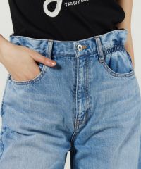 DSC / ウエストフリルワイドデニムパンツ BOTTOMS Night STORE