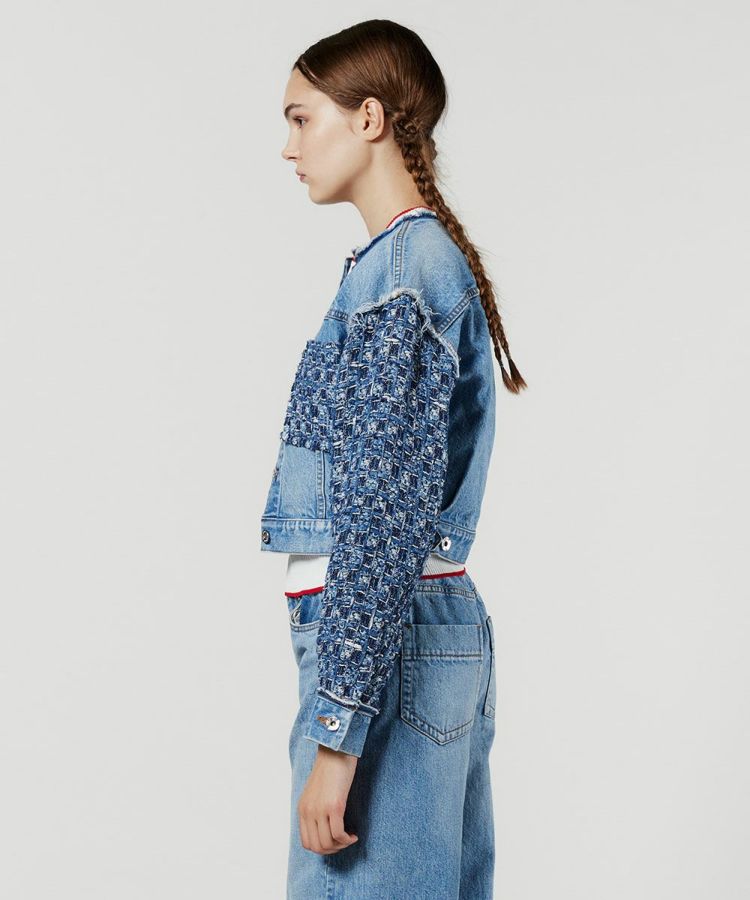 DSC / ツィードノーカラージャケット OUTERS Night STORE | ダブル