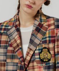 ダブルスタンダードクロージング　　チェック柄ボリュームシルエットジャケット DOUBLE STANDARD CLOTHING チェック柄ボリュームジャケット