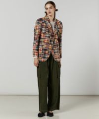 ダブルスタンダードクロージング　　チェック柄ボリュームシルエットジャケット DSC / パッチワークチェックジャケット(SALE) OUTERS Night