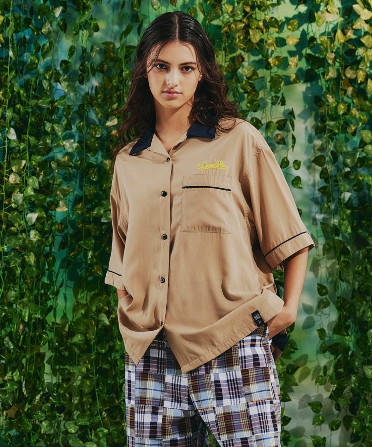 DSC / バイカラーオープンカラーシャツ TOPS Night STORE