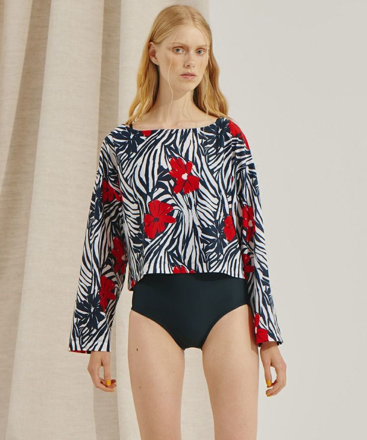 ネイビー×レッド