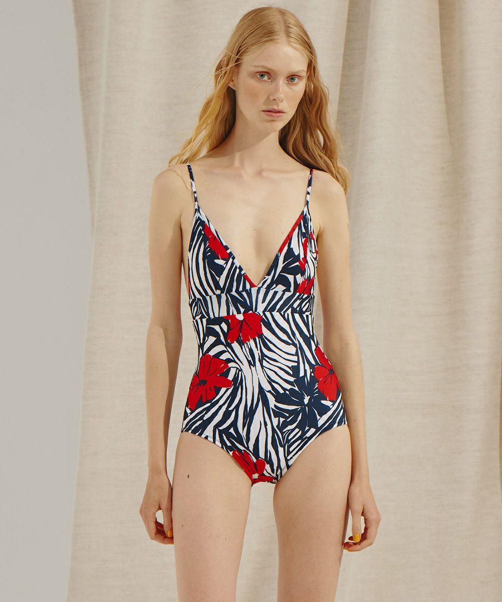 ネイビー×レッド