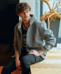D/him H刺繍ダンボールニットジップパーカー OUTERS Night STORE D/him H刺繍ダンボールニットジップパーカー OUTERS Night STORE