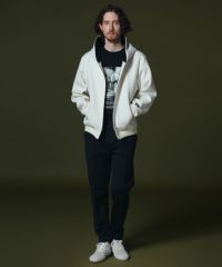 D/him H刺繍ダンボールニットジップパーカー OUTERS Night STORE