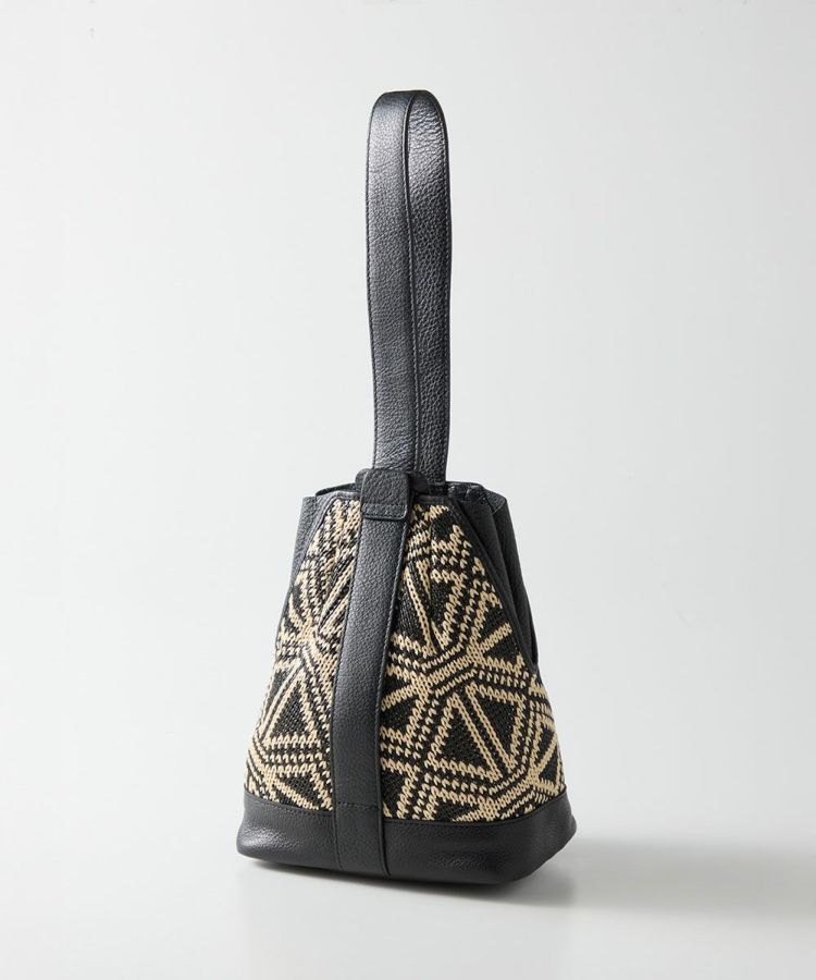 ポルペッタ ブラック 巾着 トートバッグ SHIPS別注 ブラック黒