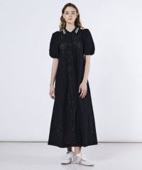 【中古】ダブルスタンダードクロージング ダブスタ 25SS ESSENTIAL ケミカルレースワンピース ロング 半袖 38 黒 000000015169-31-s.jpg?t=