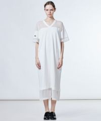 ESSENTIAL / 裏毛ドットチュールワンピース DRESS Night STORE