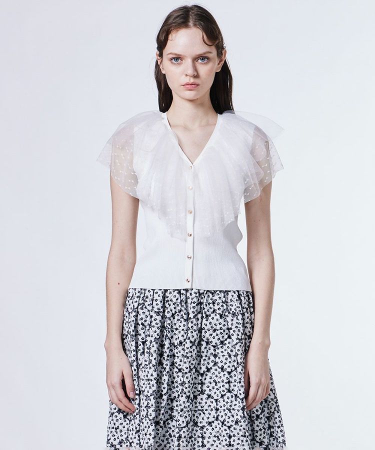 Sov. / チュールフリルニット(SALE) TOPS Night STORE | ダブル