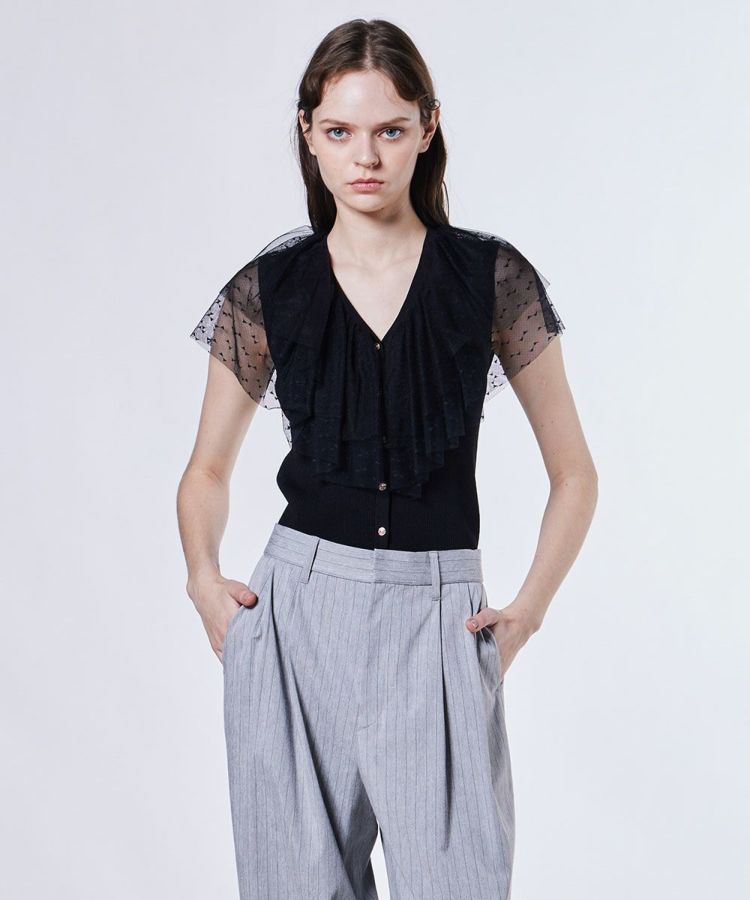 Sov. / チュールフリルニット(SALE) TOPS Night STORE | ダブル