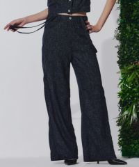 Sov. / メランジメッシュサスペンダーワイドパンツ BOTTOMS Sov. / メランジメッシュサスペンダーワイドパンツ BOTTOMS