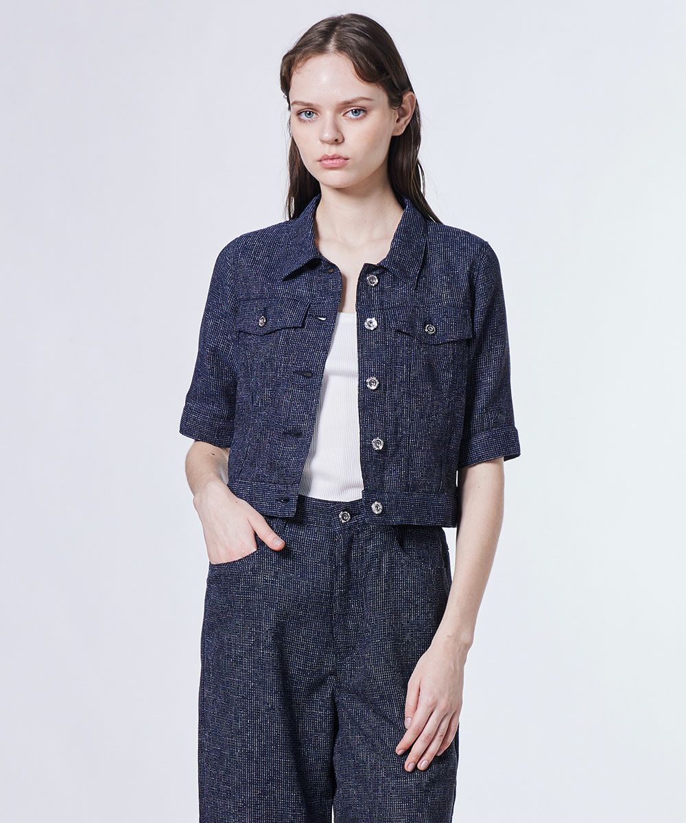 Sov. / メランジメッシュジャケット OUTERS Night STORE | ダブル 