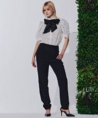 Sov. / パールシアーボウタイブラウス TOPS Night STORE
