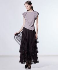 Sov. / フリルギャザースカート(SALE) BOTTOMS Night STORE