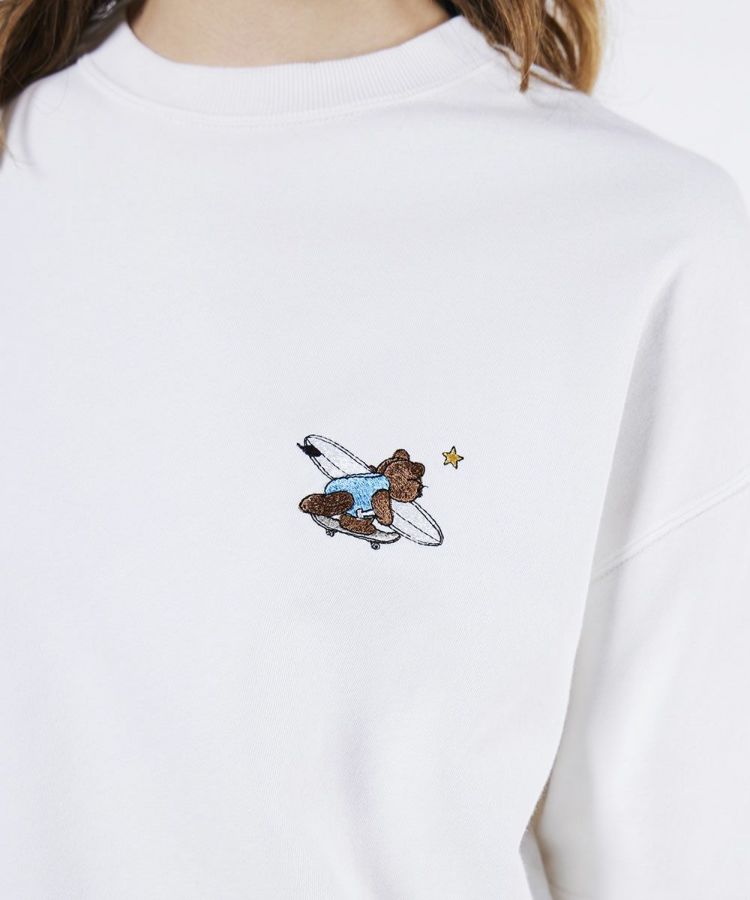 ダブルスタンダード ベア刺繍オーバーサイズ スウェット