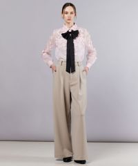 Sov. / オーガンジーフラワーボウタイシャツ TOPS Night STORE