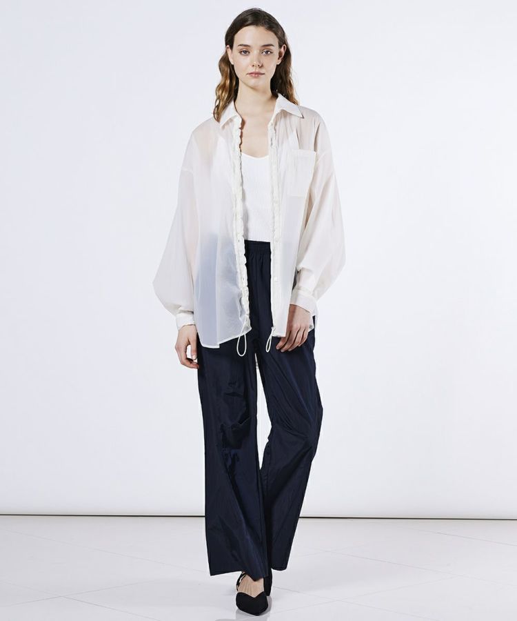 ESSENTIAL / シアーギャザーブラウス TOPS Night STORE | ダブル