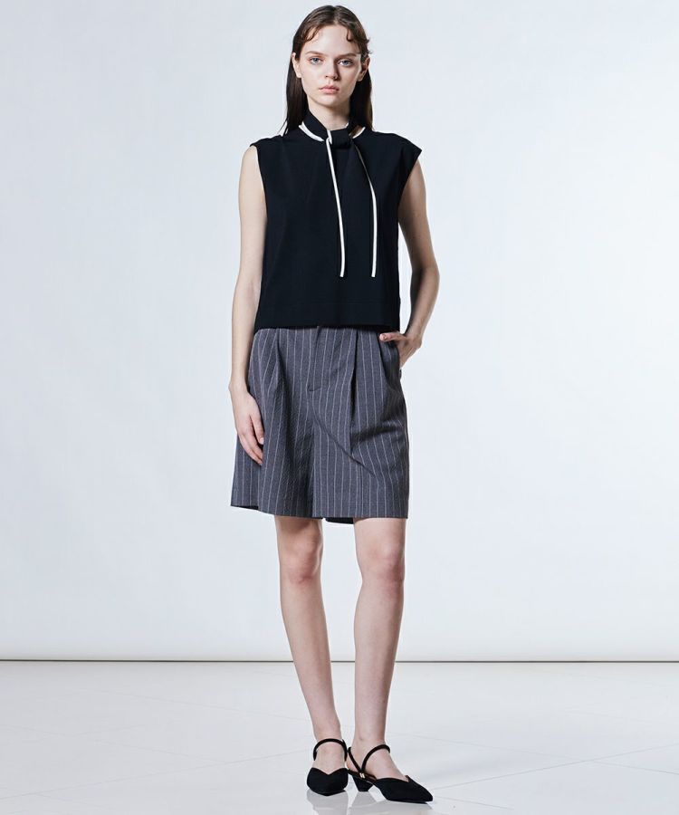 Sov. / フレンチスリーブボウタイニット TOPS Night STORE