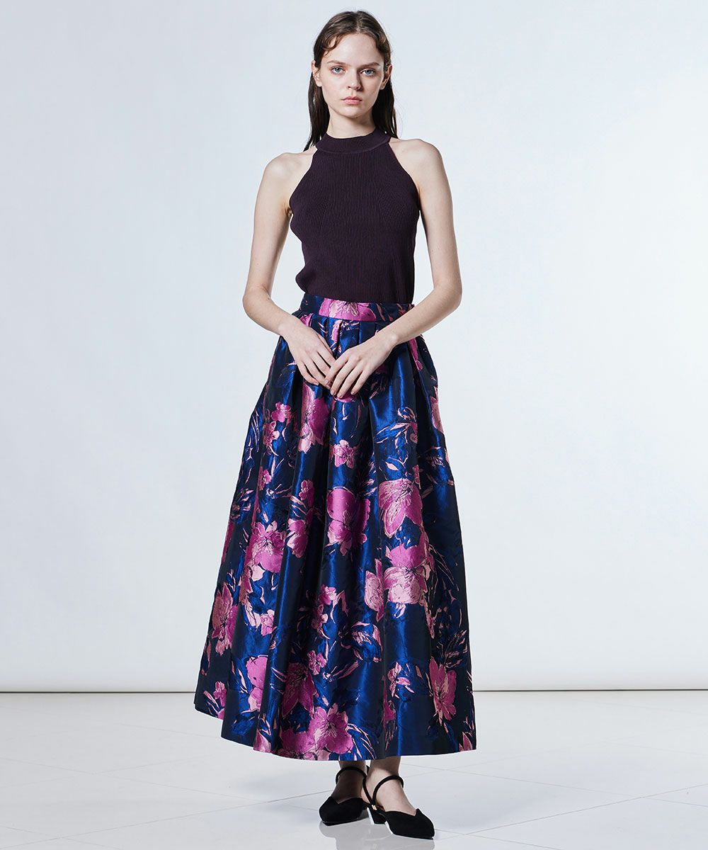 Sov. / 花柄カットジャガードスカート BOTTOMS Night STORE | ダブル  