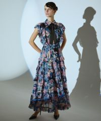 ドレープシフォンドレス (グリーン)T1-359GR-M | OTONA DRESS