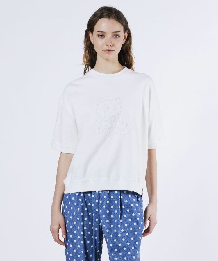 新品 DOUBLE STANDARD ダブスタ ロープベアTシャツ 25SS DSC / ロープベア裏毛Tシャツ TOPS Night STORE | ダブル